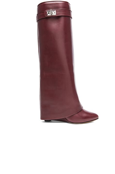 burgundy givenchy boots